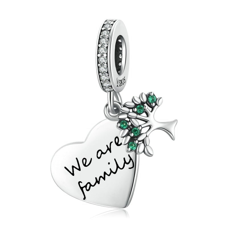 &quot;We Are Family&quot; Dangle Charm | CZ