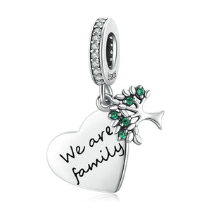 "We Are Family" Dangle Charm | CZ