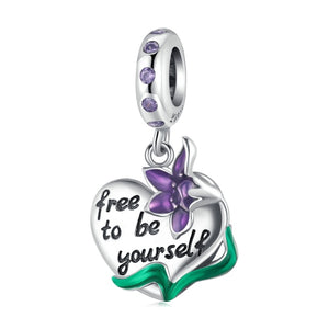 "Free to Be Yourself" Dangle Charm | CZ EN