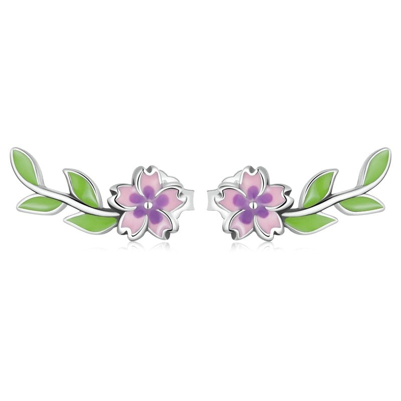 Leaf &amp; Flower Earrings