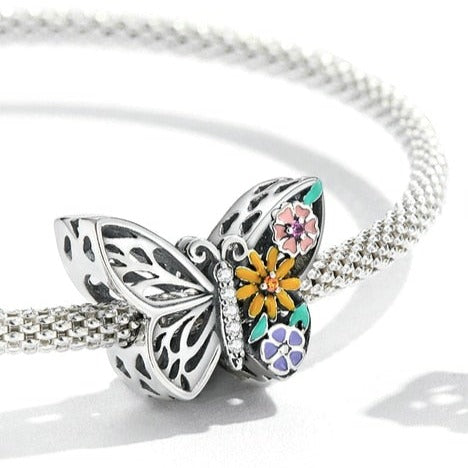 Floral Butterfly Charm | CZ EN