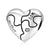 Mother & Son Heart Charm | CZ