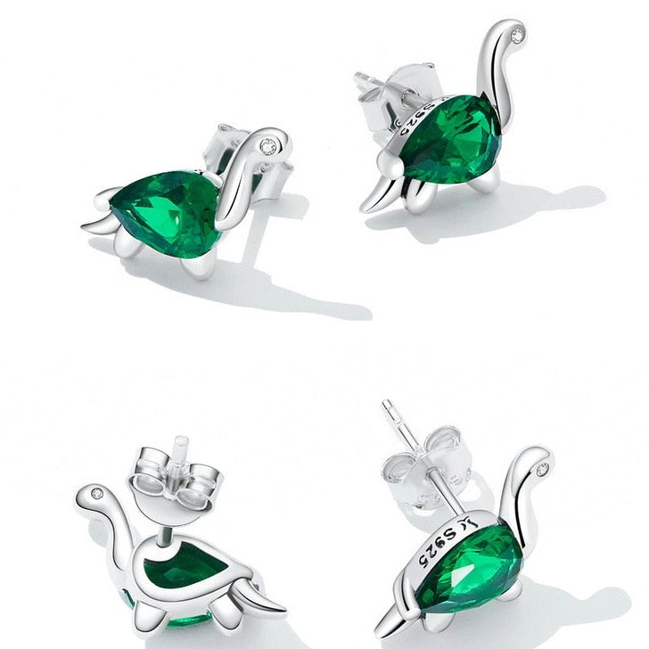 Dino Green Earrings