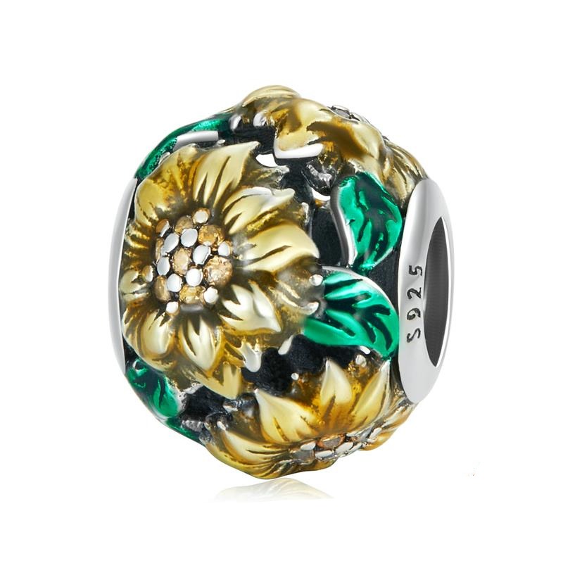 Sunflower Round Charm | EN