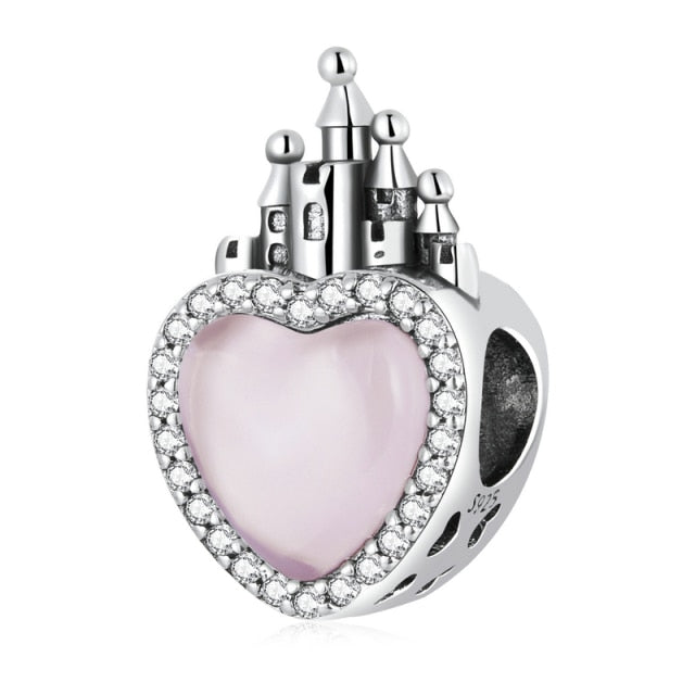 Fairytale Castle Heart Charm | CZ