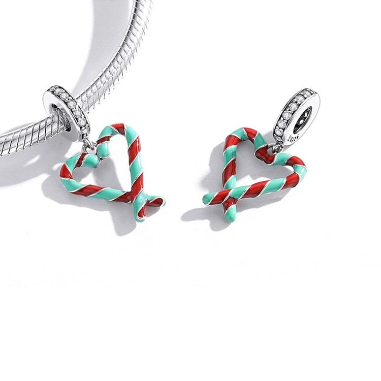 Christmas Candy Cane Dangle Charm | CZ EN