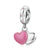 Double Heart Dangle Charm | CZ EN