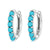 Blue Hoop Earrings