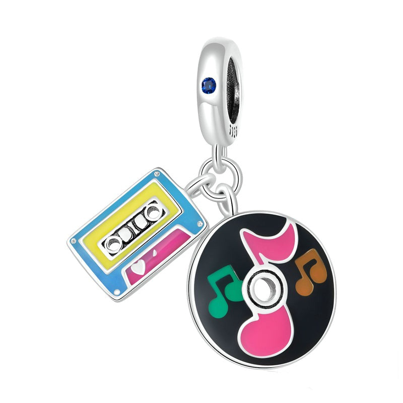 CD &amp; Tape Dangle Charm | CZ EN