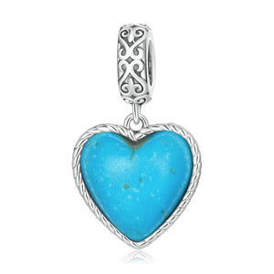 True Blue Heart Dangle Charm | EN