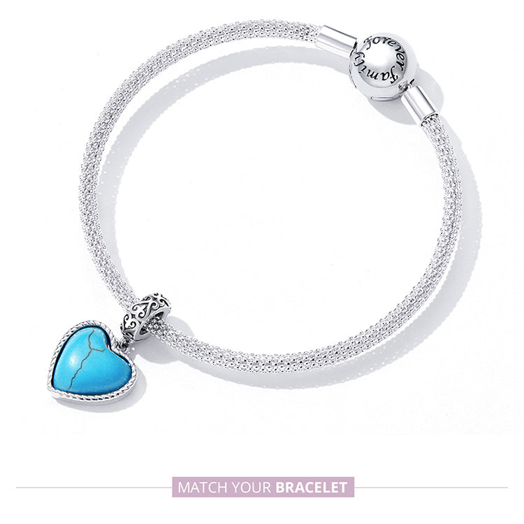 True Blue Heart Dangle Charm | EN
