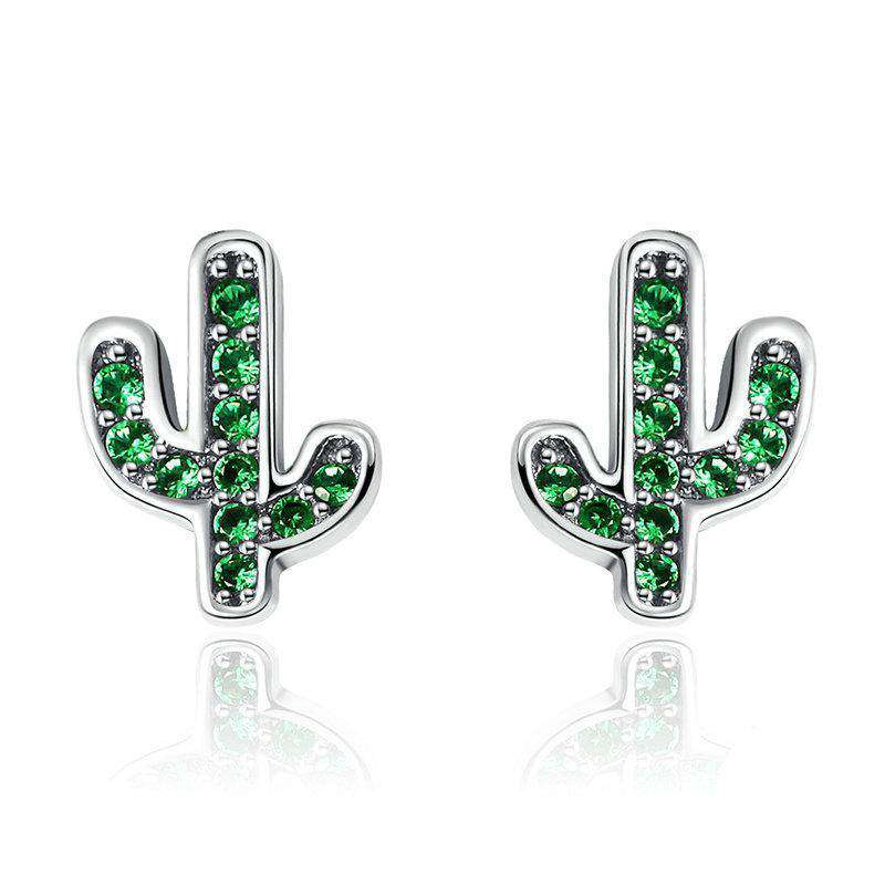 Dazzling Green Cactus Crystal Stud Earrings From CharmSA Image 1