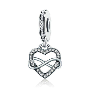 Pandora Compatible 925 sterling silver Endless Love Infinity Heart Dangle Charm From CharmSA Image 1