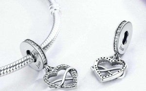 Pandora Compatible 925 sterling silver Endless Love Infinity Heart Dangle Charm From CharmSA Image 2