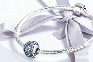 Pandora Compatible 925 sterling silver Shimmering Star Openwork Blue Charm From CharmSA Image 3