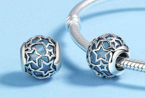 Pandora Compatible 925 sterling silver Shimmering Star Openwork Blue Charm From CharmSA Image 2