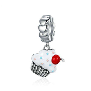 Pandora Compatible 925 sterling silver Sweet Cherry Cream Cupcake Charm From CharmSA Image 1