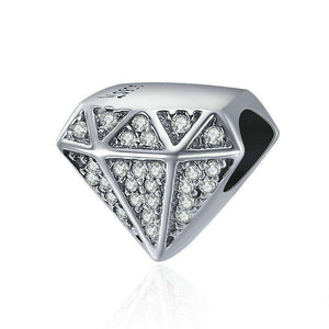 Pandora Compatible 925 sterling silver Luxury Geometric Shape Clear CZ Charm From CharmSA Image 1