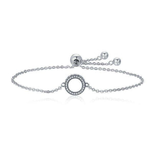 Glittering Round Circle Chain Link Strand Bracelet From CharmSA Image 1