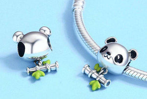 Pandora Compatible 925 sterling silver Lovely Bamboo & Panda Animal Charm From CharmSA Image 3