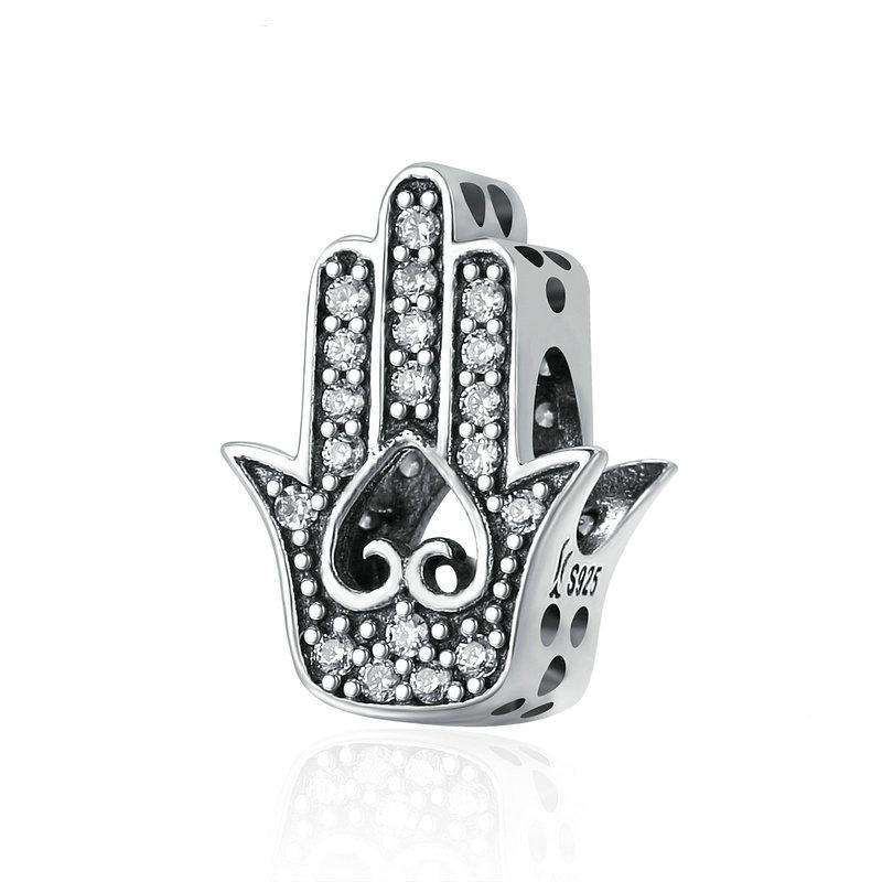 Pandora Compatible 925 sterling silver Good Luck Hand Of Fatima Charm From CharmSA Image 1