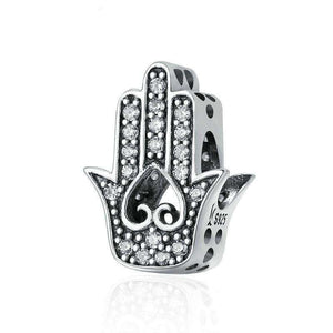 Pandora Compatible 925 sterling silver Good Luck Hand Of Fatima Charm From CharmSA Image 1