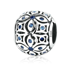 Pandora Compatible 925 sterling silver Blue CZ Flower Charm From CharmSA Image 1