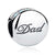 Pandora Compatible 925 sterling silver Blue CZ Dad Charm From CharmSA Image 1