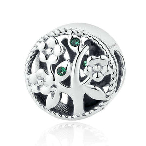 Pandora Compatible 925 sterling silver Tree of Life Green CZ Charm From CharmSA Image 1