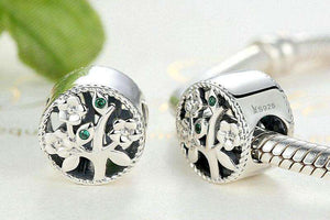 Pandora Compatible 925 sterling silver Tree of Life Green CZ Charm From CharmSA Image 2