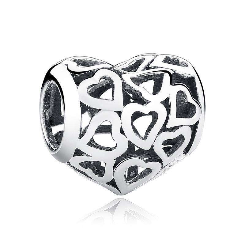 Pandora Compatible 925 sterling silver Skeleton Heart Charm From CharmSA Image 1