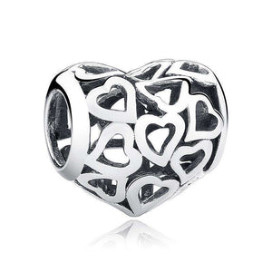 Pandora Compatible 925 sterling silver Skeleton Heart Charm From CharmSA Image 1
