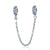 Pandora Compatible 925 sterling silver Pink and Blue CZ Round Safety Chain From CharmSA Image 1