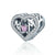 Pandora Compatible 925 sterling silver Heart MOM Letter Clear CZ Charm From CharmSA Image 1