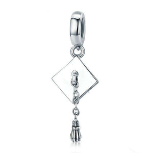 Pandora Compatible 925 sterling silver Graduate Trencher Cap Long Tassel Charm From CharmSA Image 1