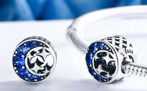 Pandora Compatible 925 sterling silver Blue Star & Moon Legend Clearly CZ Charm From CharmSA Image 2