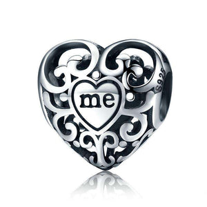 Pandora Compatible 925 sterling silver Openwork You & Me Flower Leaf Charm From CharmSA Image 1