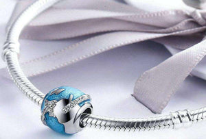 Pandora Compatible 925 sterling silver World Traveling CZ Blue Enamel Charm From CharmSA Image 2