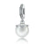 Pandora Compatible 925 sterling silver Elegant Imitation Pearl & Clear CZ Crown Charm From CharmSA Image 1