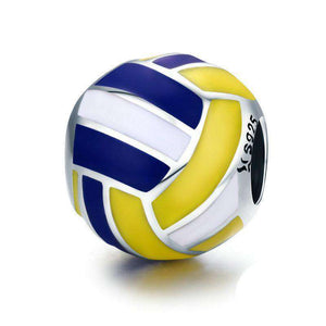 Pandora Compatible 925 sterling silver Sport Ball Volleyball Enamel Charm From CharmSA Image 1