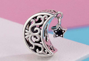 Pandora Compatible 925 sterling silver Openwork Moon and Star Charm From CharmSA Image 3