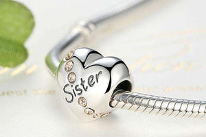 Pandora Compatible 925 sterling silver Sister Floating Heart Charm From CharmSA Image 2