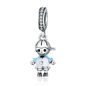 Pandora Compatible 925 sterling silver Little Boy CZ Charm From CharmSA Image 1