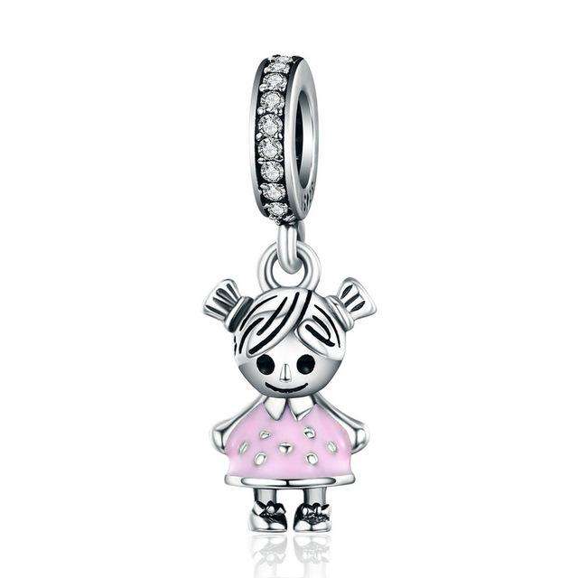 Pandora Compatible 925 sterling silver Little Girl CZ Charm From CharmSA Image 1