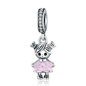 Pandora Compatible 925 sterling silver Little Girl CZ Charm From CharmSA Image 1