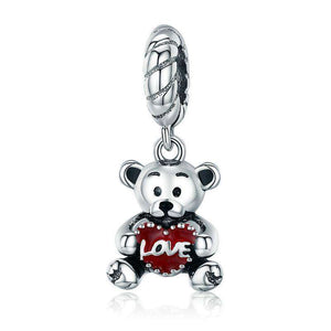 Pandora Compatible 925 sterling silver Little Bear with Love Hug Charm From CharmSA Image 1