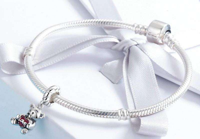 Pandora Compatible 925 sterling silver Little Bear with Love Hug Charm From CharmSA Image 2