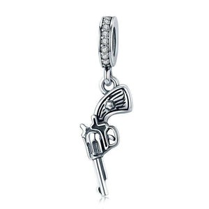 Pandora Compatible 925 sterling silver Revolver Pistol Charm From CharmSA Image 1