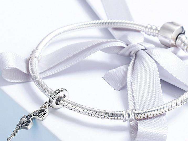 Pandora Compatible 925 sterling silver Revolver Pistol Charm From CharmSA Image 3