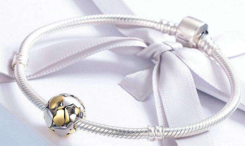 Pandora Compatible 925 sterling silver Luminous Heart &amp; Gold Charm From CharmSA Image 2